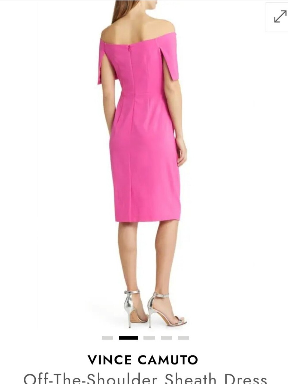 Vince Camuto Hot Pink Off The Shoulder Cocktail Dress